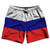 Russia Country Flag 7.5" Swim Shorts Made in USA - Blue Red White Russia Country Flag 7.5" Swim Shorts Made in USA - Blue Red White