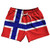 Norway Country Flag 5" Swim Shorts Made in USA - Blue Red