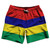 Mauritius Country Flag 7.5" Swim Shorts Made in USA-Blue Green Red
