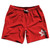 Hong Kong Country Flag 7.5" Swim Shorts Made in USA - Red White