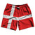 Denmark Country Flag 7.5" Swim Shorts Made in USA - Red White