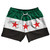 Syria Country Flag 5" Swim Shorts Made in USA - Green Black White Syria Country Flag 5" Swim Shorts Made in USA - Green Black White