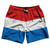Luxembourg Country Flag 7.5" Swim Shorts Made in USA - Blue White Red Luxembourg Country Flag 7.5" Swim Shorts Made in USA - Blue White Red