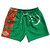 Turkmenistan Country Flag 5" Swim Shorts Made in USA - Green White