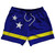 Curacao Country Flag 5" Swim Shorts Made in USA-Blue Yellow