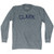 CLARK  Adult Tri-Blend Long Sleeve T-shirt - Athletic Grey