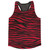 Black & Dark Red Zebra Running Tank Top Racerback Track & Cross Country Singlet Jersey Made In USA - Black & Dark Red