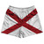 Alabama State Flag Rugby Gym Short 5 Inch Inseam With Pockets Made In USA - White Red Alabama State Flag Rugby Gym Short 5 Inch Inseam With Pockets Made In USA - White Red
