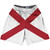 Alabama State Flag 9" Inseam Lacrosse Shorts Made In USA - White Red Alabama State Flag 9" Inseam Lacrosse Shorts Made In USA - White Red