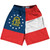 Georgia State Flag 9" Inseam Lacrosse Shorts Made In USA - Blue White Red
