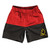 Angola Country Flag Athletic Running Fitness Exercise Shorts 7" Inseam Made In USA - Black Red