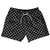 Cool Grey & Black Checkerboard 5" Swim Shorts Made in USA-Cool Grey & Black Cool Grey & Black Checkerboard 5" Swim Shorts Made in USA-Cool Grey & Black