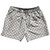 Grey Charcoal & White Checkerboard 5" Swim Shorts Made in USA-Grey Charcoal & White Grey Charcoal & White Checkerboard 5" Swim Shorts Made in USA-Grey Charcoal & White