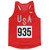 Bruce Jenner 935 USA Running Track & Field Gold Medal Running Top Made In USA - Red