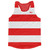 Red & White Striped Running Tank Top Racerback Track and Cross Country Singlet Jersey Made In USA - Red & White