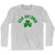 San Antonio Shamrock Cotton Long Sleeve T-shirt - Grey Heather