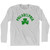 Philadelphia Shamrock Cotton Long Sleeve T-shirt - Grey Heather