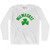 Milwaukee Shamrock Cotton Long Sleeve T-shirt - White