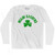 Miami Gardens Shamrock Cotton Long Sleeve T-shirt - White