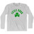 Little Rock Shamrock Cotton Long Sleeve T-shirt - Grey Heather