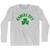 Kansas Shamrock Cotton Long Sleeve T-shirt - Grey Heather
