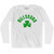 Hillsboro Shamrock Cotton Long Sleeve T-shirt - White
