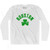 Houston Shamrock Cotton Long Sleeve T-shirt - White