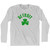 Detroit Shamrock Cotton Long Sleeve T-shirt - Grey Heather