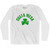 Costa Mesa Shamrock Cotton Long Sleeve T-shirt - White