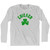 Chicago Shamrock Cotton Long Sleeve T-shirt - Grey Heather