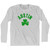 Austin Shamrock Cotton Long Sleeve T-shirt-Grey Heather
