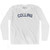 COLLINS Adult Cotton Long Sleeve T-shirt - White