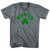 Wisconsin State Shamrock Tri-Blend V-neck T-shirt - Athletic Grey