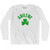 Abilene Shamrock Cotton Long Sleeve T-shirt - White