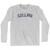 COLLINS Adult Cotton Long Sleeve T-shirt - Grey Heather