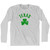 Texas State Shamrock Cotton Long Sleeve T-shirt - Grey Heather