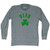 Utah State Shamrock Tri-Blend Long Sleeve T-shirt - Athletic Grey