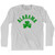 Alabama State Shamrock Cotton Long Sleeve T-shirt - Grey Heather
