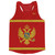 Montenegro Country Flag Running Tank Top Racerback Track and Cross Country Singlet Jersey Made In USA - Yellow Red