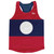 Laos Country Flag Running Tank Top Racerback Track and Cross Country Singlet Jersey Made In USA-Red Blue