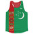 Turkmenistan Country Flag Running Tank Top Racerback Track and Cross Country Singlet Jersey Made In USA - Green White