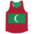 Maldives Country Flag Running Tank Top Racerback Track and Cross Country Singlet Jersey Made In USA - Red Green