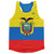 Ecuador Country Flag Running Tank Top Racerback Track and Cross Country Singlet Jersey Made In USA-Yellow Red