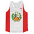 Peru Country Flag Running Tank Top Racerback Track and Cross Country Singlet Jersey Made In USA-Red White