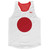 Japan Country Flag Running Tank Top Racerback Track and Cross Country Singlet Jersey Made In USA-Red White