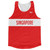 Singapore Country Finish Line Running Tank Top Racerback Track and Cross Country Singlet Jersey Made In USA - Red White