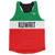 Kuwait Country Finish Line Running Tank Top Racerback Track and Cross Country Singlet Jersey Made In USA - Red Green