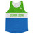 Sierra Leone Country Finish Line Running Tank Top Racerback Track and Cross Country Singlet Jersey Made In USA - Green Blue