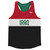 Iraq Country Finish Line Running Tank Top Racerback Track and Cross Country Singlet Jersey Made In USA - Black Red