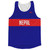 Nepal Country Finish Line Running Tank Top Racerback Track and Cross Country Singlet Jersey Made In USA-Red Blue